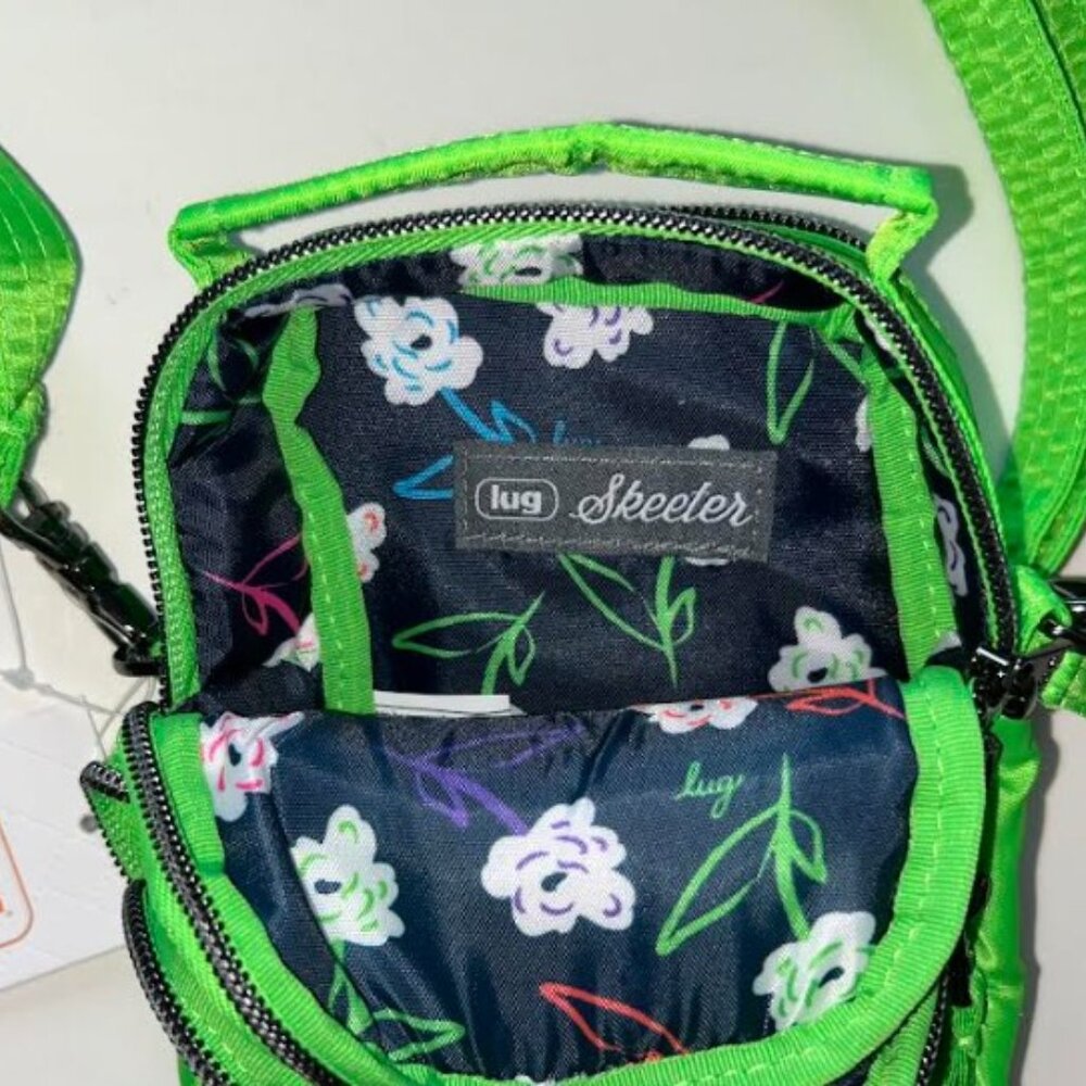 Lug Skeeter Mini 2 Convertible Crossbody Belt Bag Lime Green Tonal Bright Neon - Picture 7 of 10